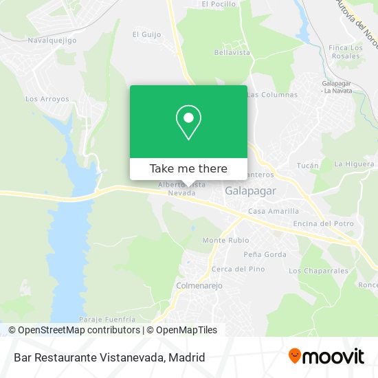 Bar Restaurante Vistanevada map
