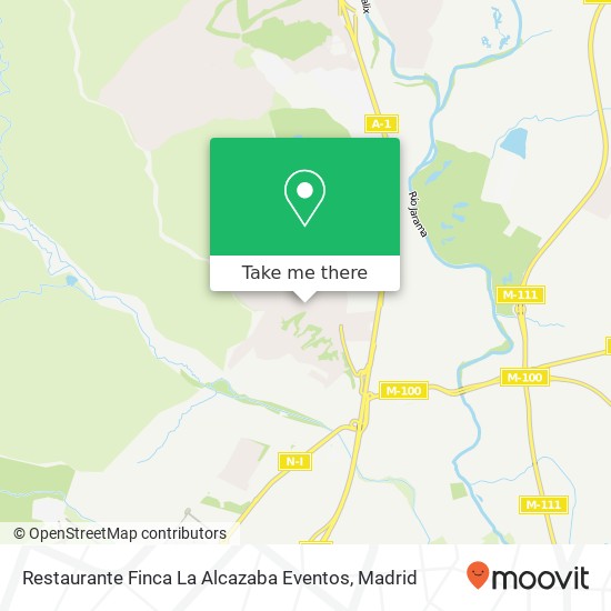 mapa Restaurante Finca La Alcazaba Eventos, Avenida de la Tribuna 28708 Fuente del Fresno San Sebastián de los Reyes