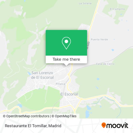 mapa Restaurante El Tomillar