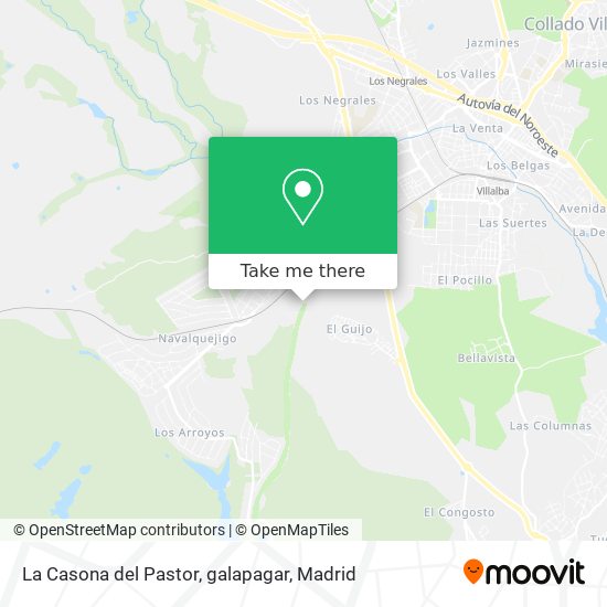 mapa La Casona del Pastor, galapagar
