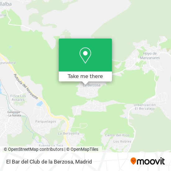 El Bar del Club de la Berzosa map