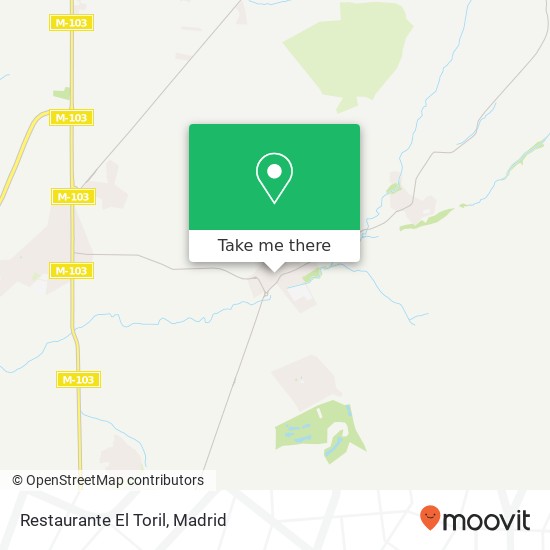 mapa Restaurante El Toril, Plaza Comunidad de Madrid 28130 Alalpardo Valdeolmos-Alalpardo