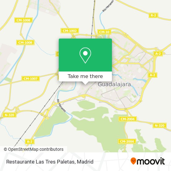 Restaurante Las Tres Paletas map