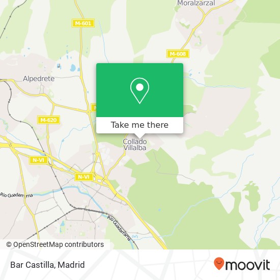 mapa Bar Castilla, Plaza Cuatro Caños, 4 28400 Collado Villalba