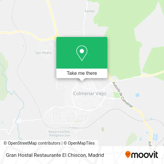 Gran Hostal Restaurante El Chiscon map