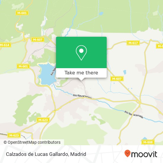 mapa Calzados de Lucas Gallardo, Avenida Calvo Sotelo, 6 28490 Becerril de la Sierra