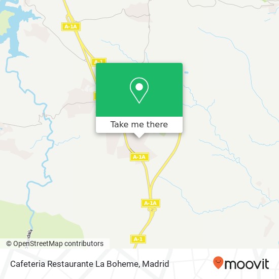 mapa Cafeteria Restaurante La Boheme, Calle Ramón Gabriel, 9 28710 El Molar