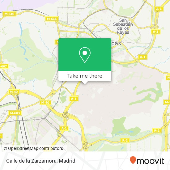 mapa Calle de la Zarzamora