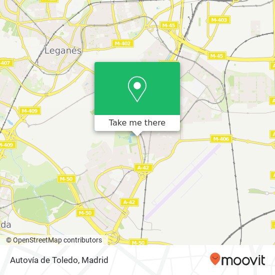 Autovía de Toledo map