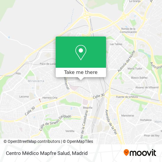 mapa Centro Médico Mapfre Salud