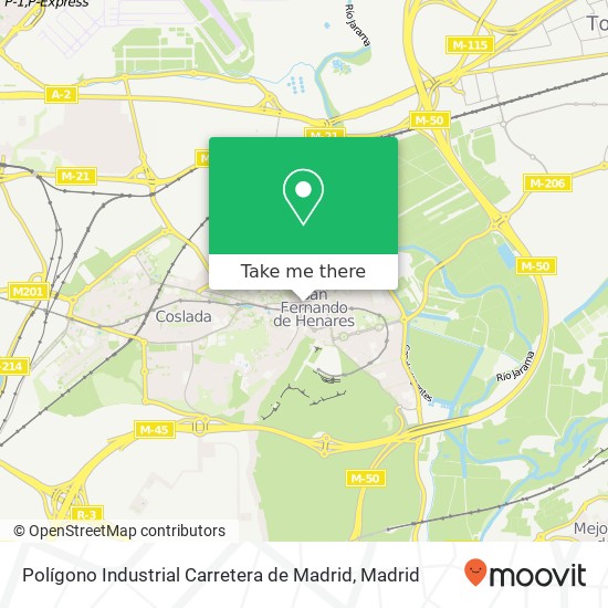 Polígono Industrial Carretera de Madrid map