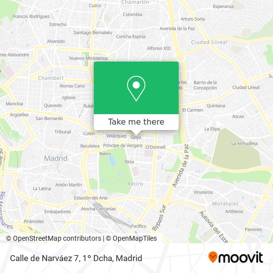 Calle de Narváez 7, 1º Dcha map