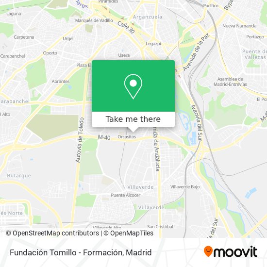 mapa Fundación Tomillo - Formación