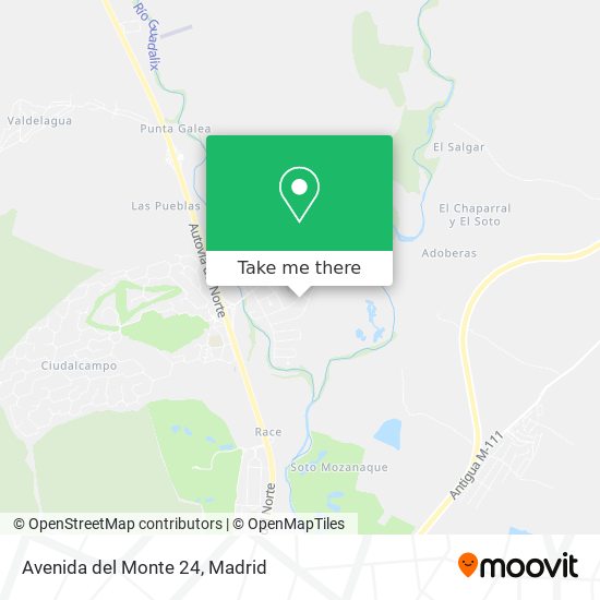 mapa Avenida del Monte 24