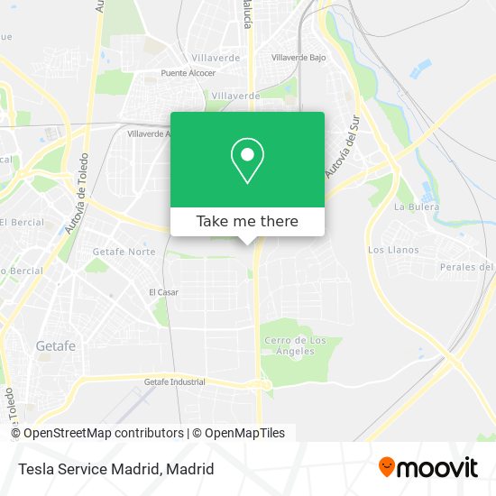 Tesla Service Madrid map