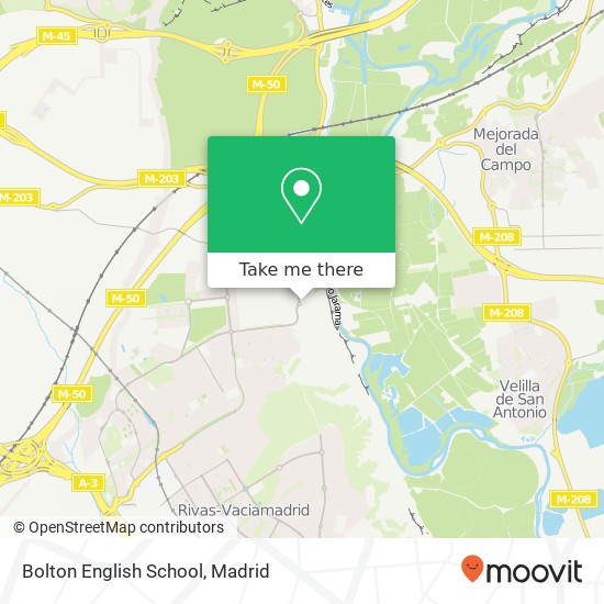 mapa Bolton English School