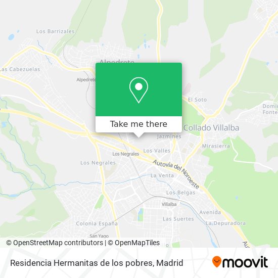 Residencia Hermanitas de los pobres map