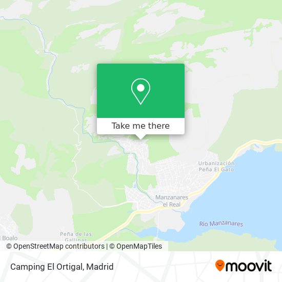 Camping El Ortigal map