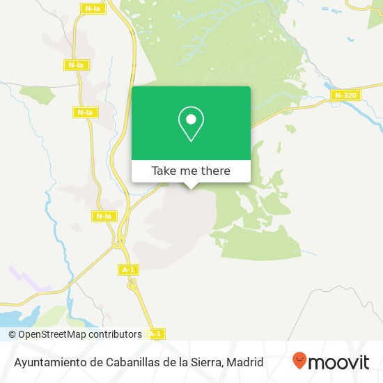 Ayuntamiento de Cabanillas de la Sierra map