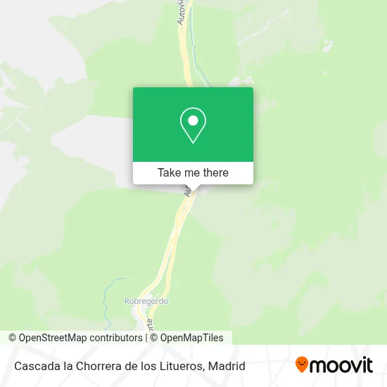 Cascada la Chorrera de los Litueros map