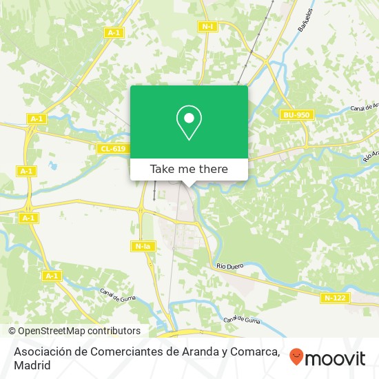 Asociación de Comerciantes de Aranda y Comarca map