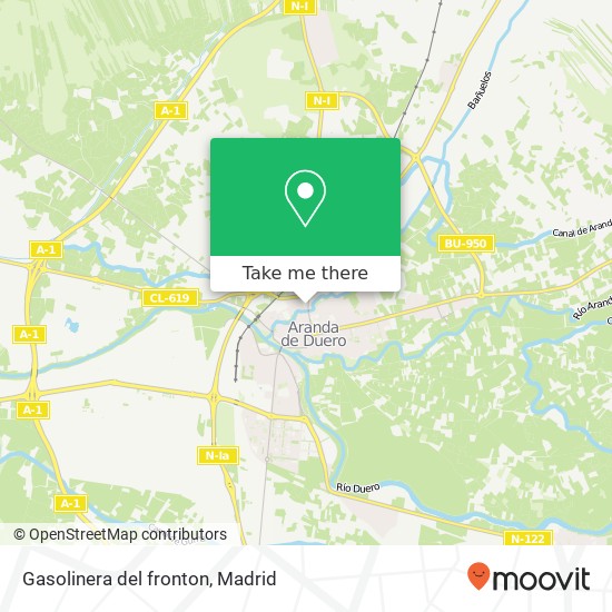 mapa Gasolinera del fronton