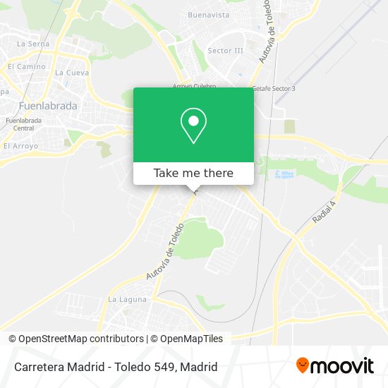 Carretera Madrid - Toledo 549 map