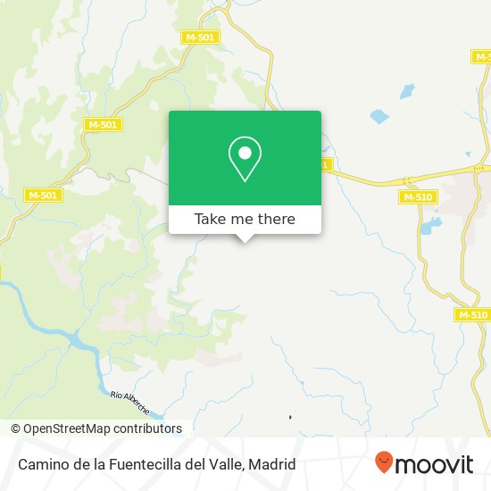 mapa Camino de la Fuentecilla del Valle