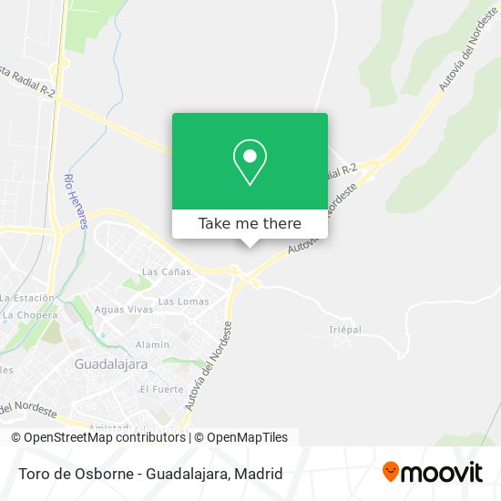 mapa Toro de Osborne - Guadalajara