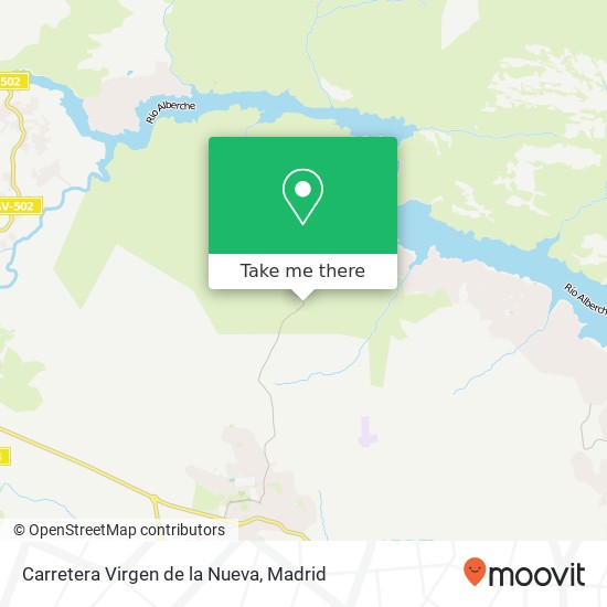 Carretera Virgen de la Nueva map