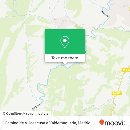 Camino de Villaescusa a Valdemaqueda map