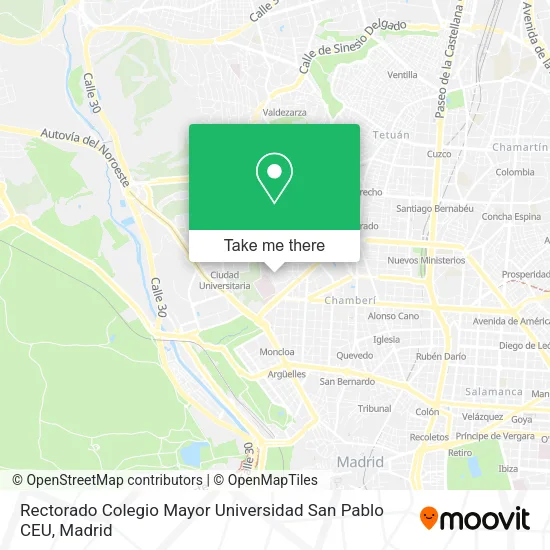 Rectorado Colegio Mayor Universidad San Pablo CEU map