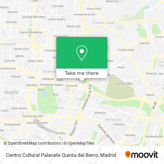 mapa Centro Cultural Palacete Quinta del Berro