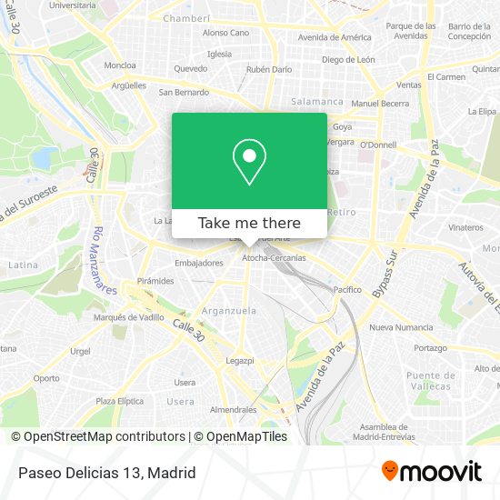 Paseo Delicias 13 map