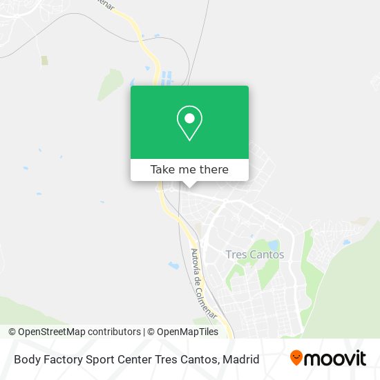 mapa Body Factory Sport Center Tres Cantos