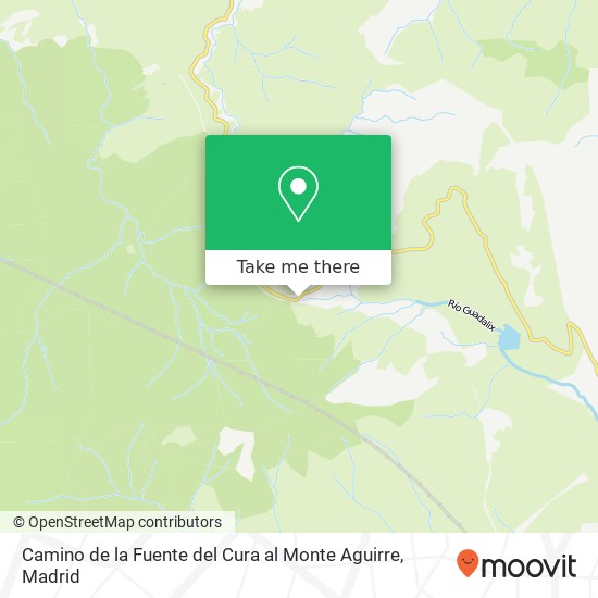 mapa Camino de la Fuente del Cura al Monte Aguirre