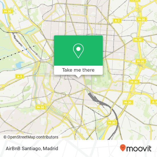 mapa AirBnB Santiago