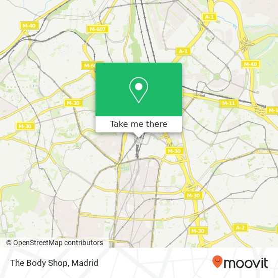 mapa The Body Shop