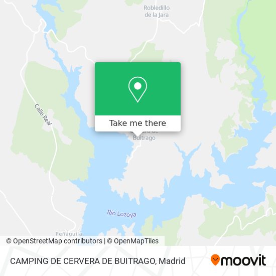 CAMPING DE CERVERA DE BUITRAGO map
