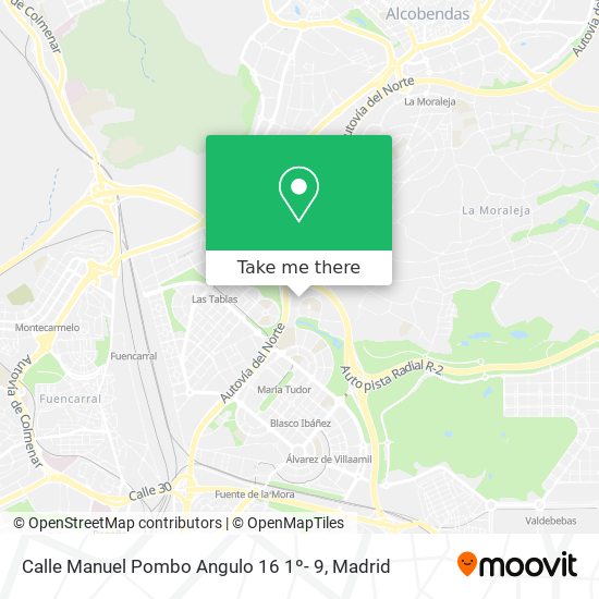 Calle Manuel Pombo Angulo 16 1º- 9 map