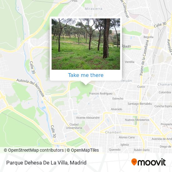 Parque Dehesa De La Villa map