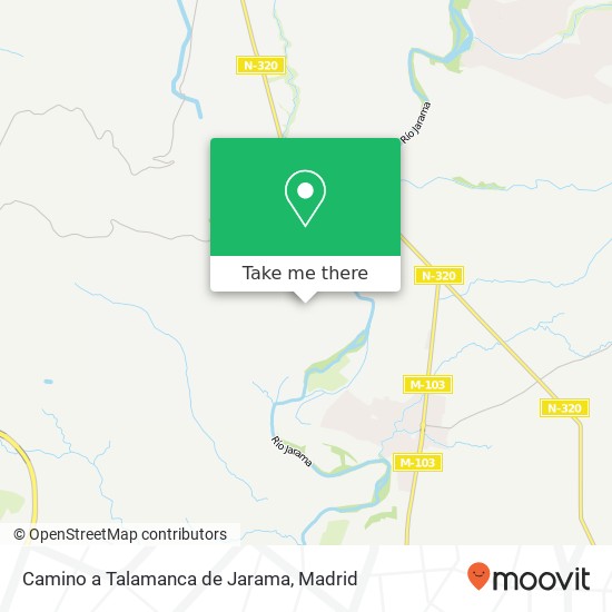 mapa Camino a Talamanca de Jarama