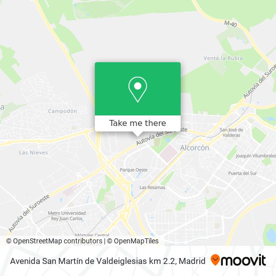 mapa Avenida San Martín de Valdeiglesias km 2.2