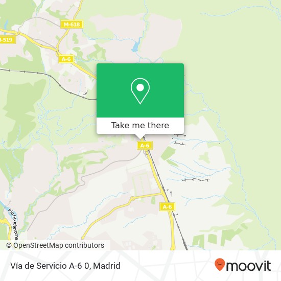 Vía de Servicio A-6 0 map