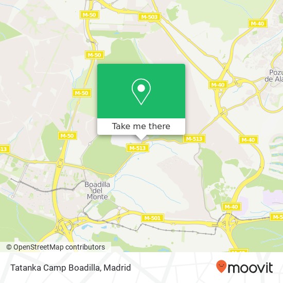 mapa Tatanka Camp Boadilla