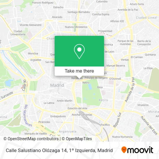 mapa Calle Salustiano Olózaga 14, 1º Izquierda