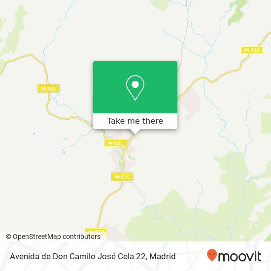mapa Avenida de Don Camilo José Cela 22