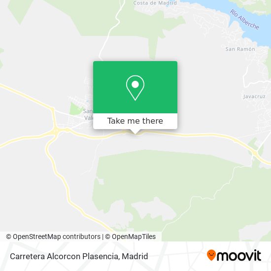 Carretera Alcorcon Plasencia map