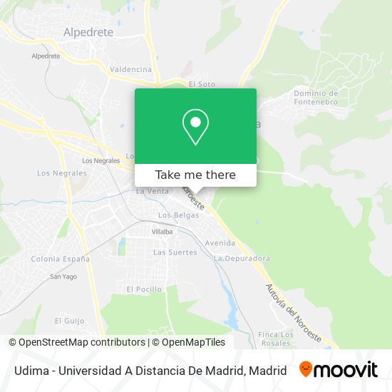 Udima - Universidad A Distancia De Madrid map