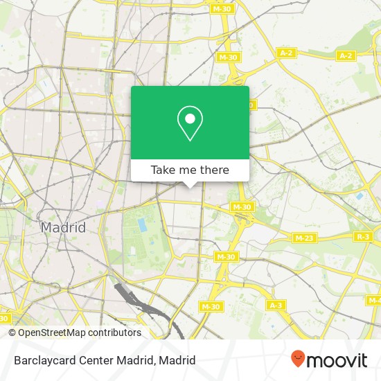 Barclaycard Center Madrid map